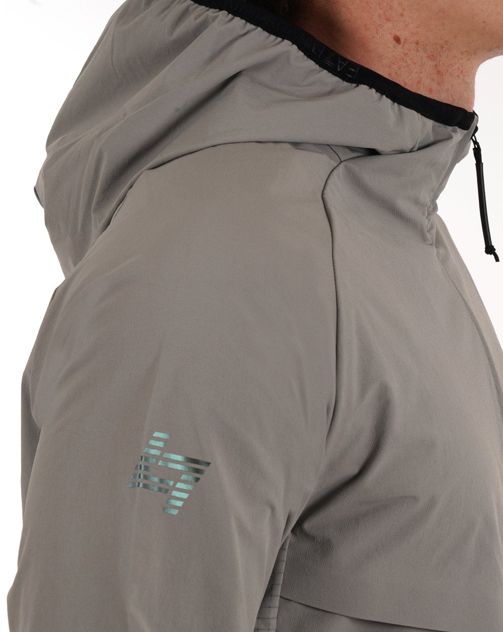 Emporio Armani EA7 Dynamic Athlete Hooded Tech Jacket Grey