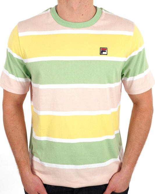 Fila Vintage Block Stripe Pastel T Shirt Multi