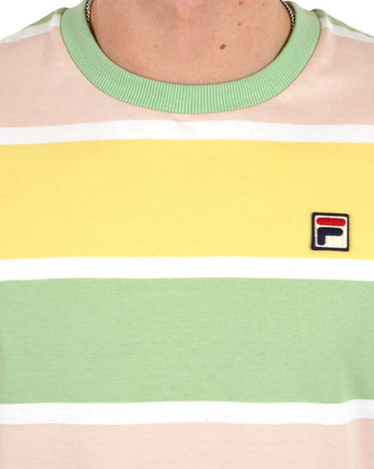 Fila Vintage Block Stripe Pastel T Shirt Multi