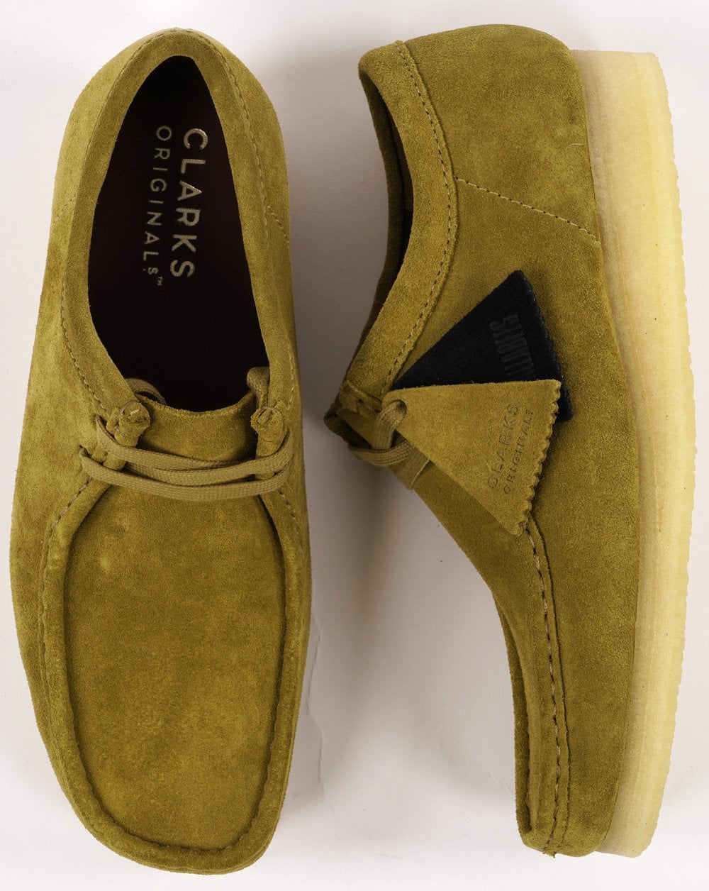 Clarks Originals Wallabee Shoe Mid Green Suede
