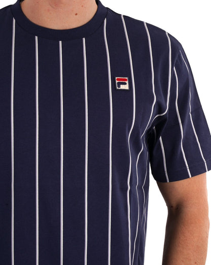 Fila Vintage Striped T Shirt Navy