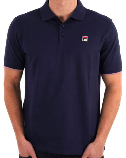 Fila Vintage Polo Shirt Navy