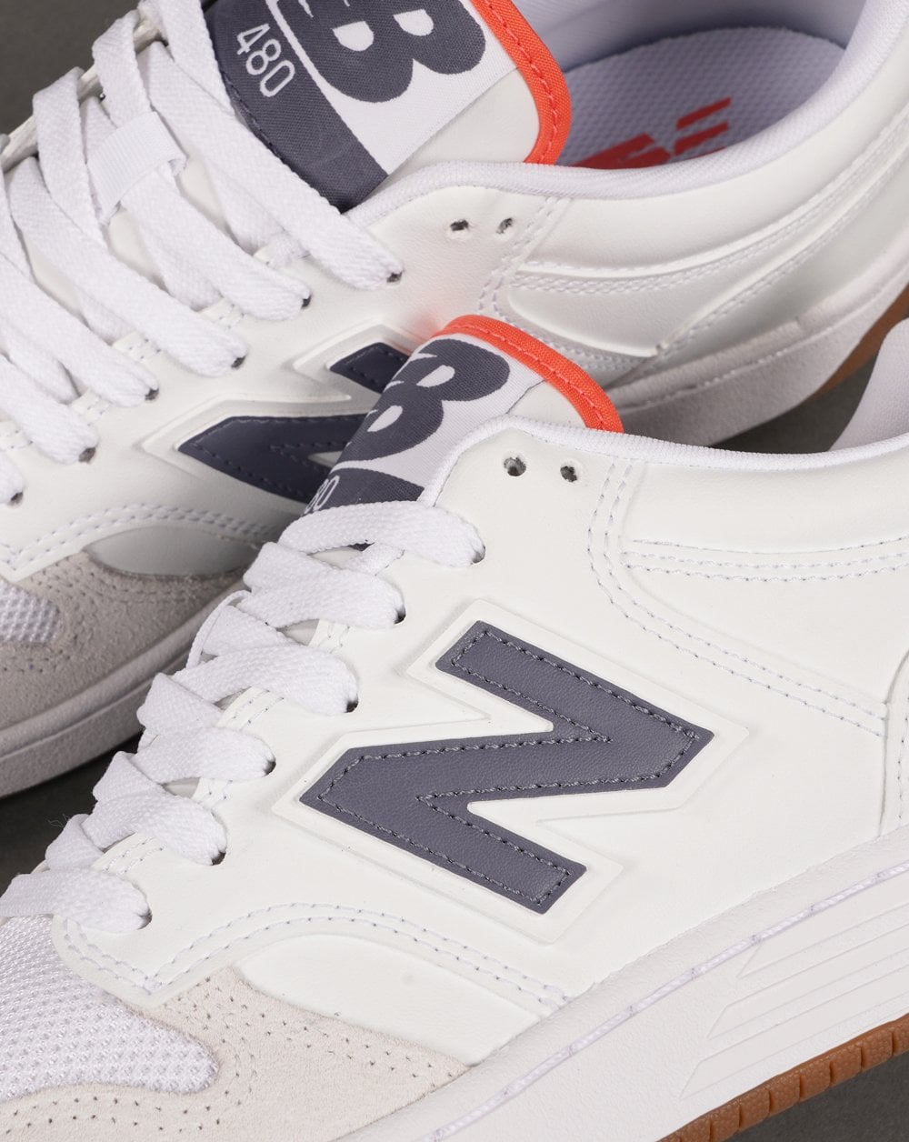 New Balance 480 Trainer White/Dark Grey