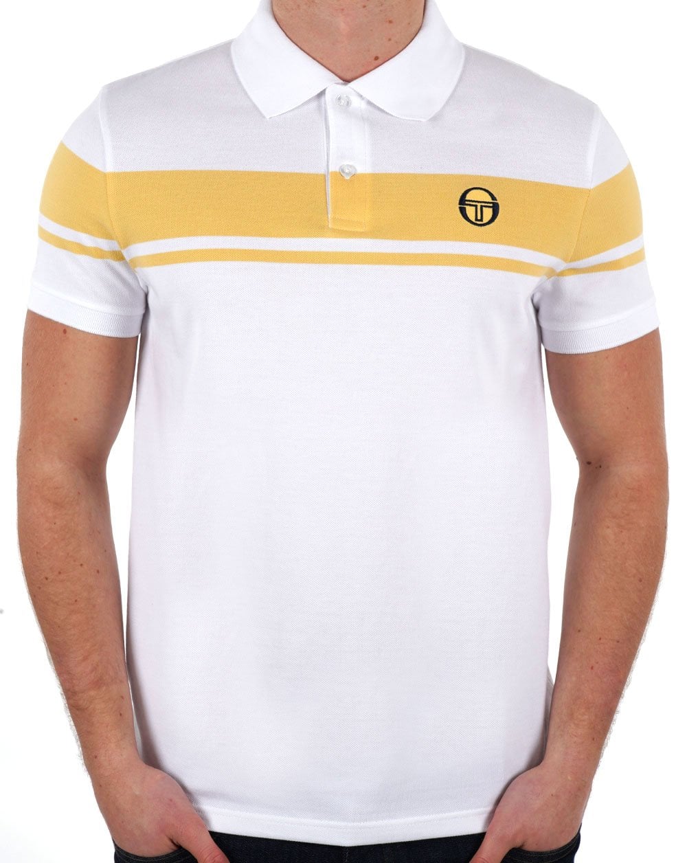 Sergio Tacchini Young Line Polo Shirt White/Yellow