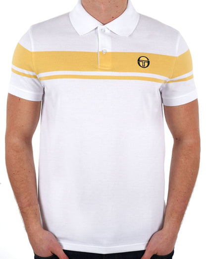 Sergio Tacchini Young Line Polo Shirt White/Yellow