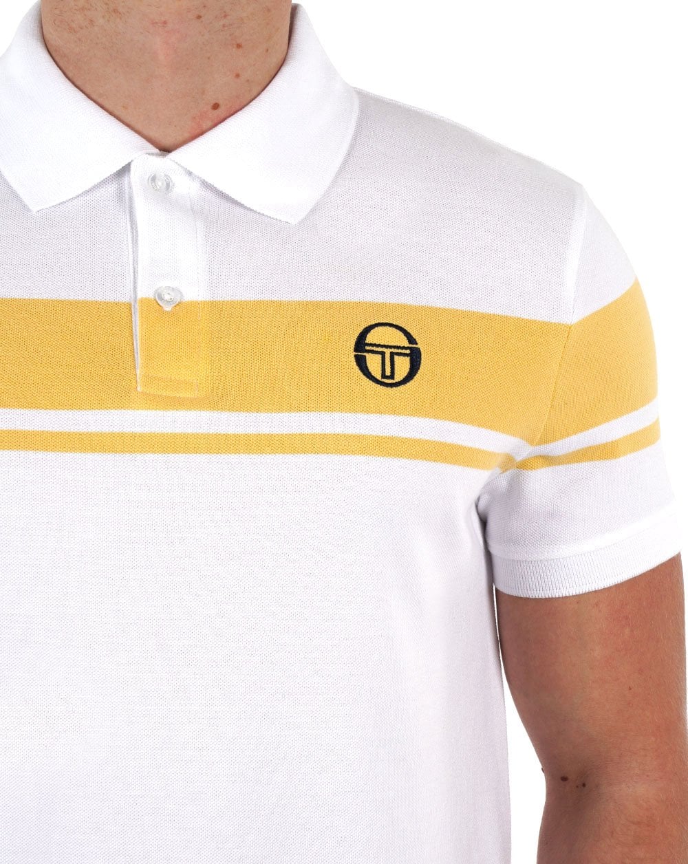 Sergio Tacchini Young Line Polo Shirt White/Yellow