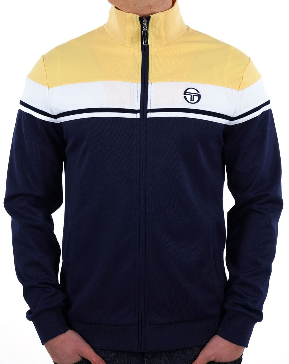 Sergio Tacchini Masters Track Top Navy Yellow White