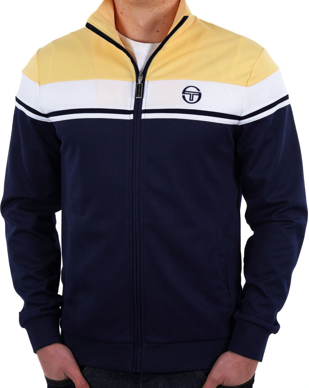 Sergio Tacchini Masters Track Top Navy Yellow White
