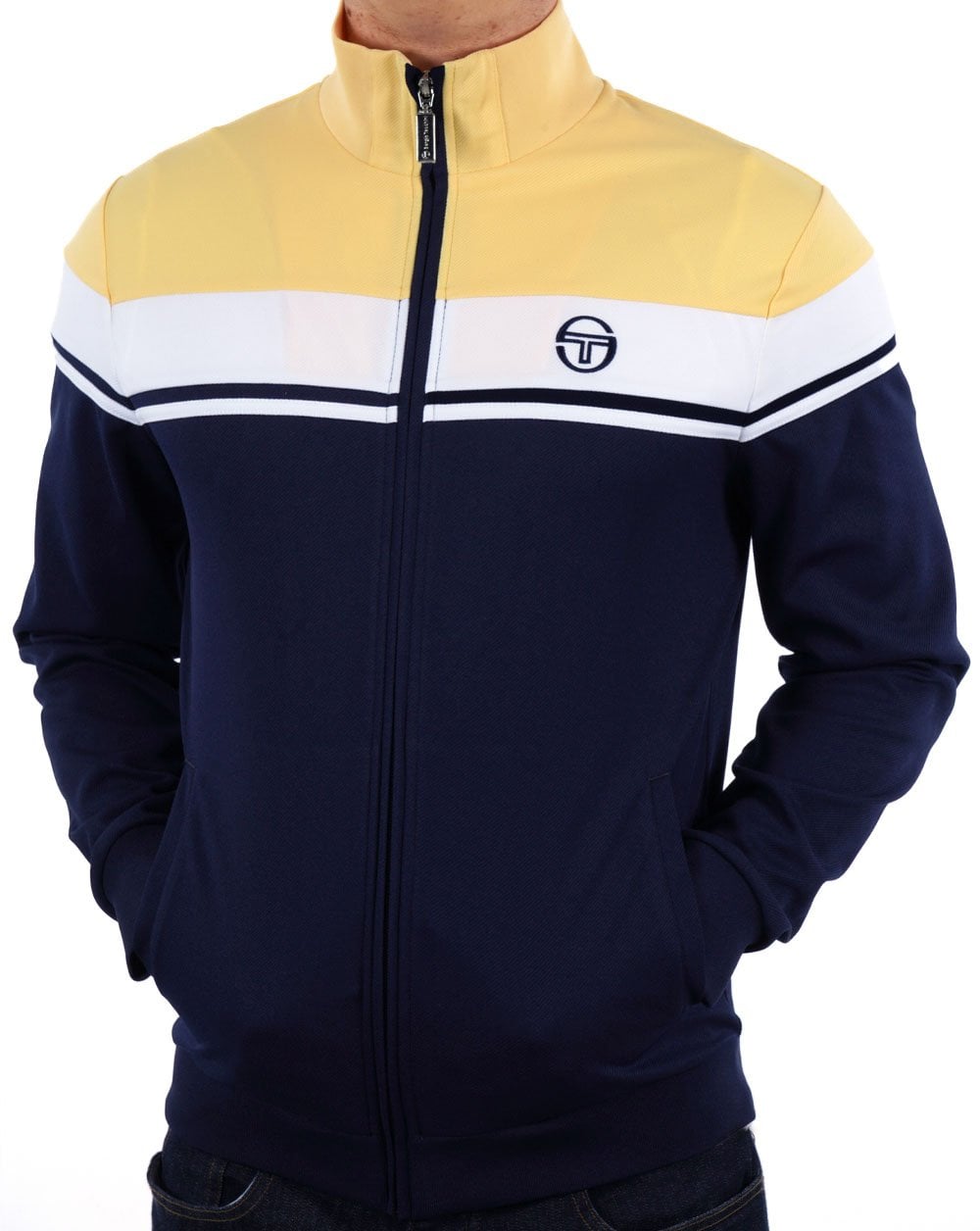 Sergio Tacchini Masters Track Top Navy Yellow White