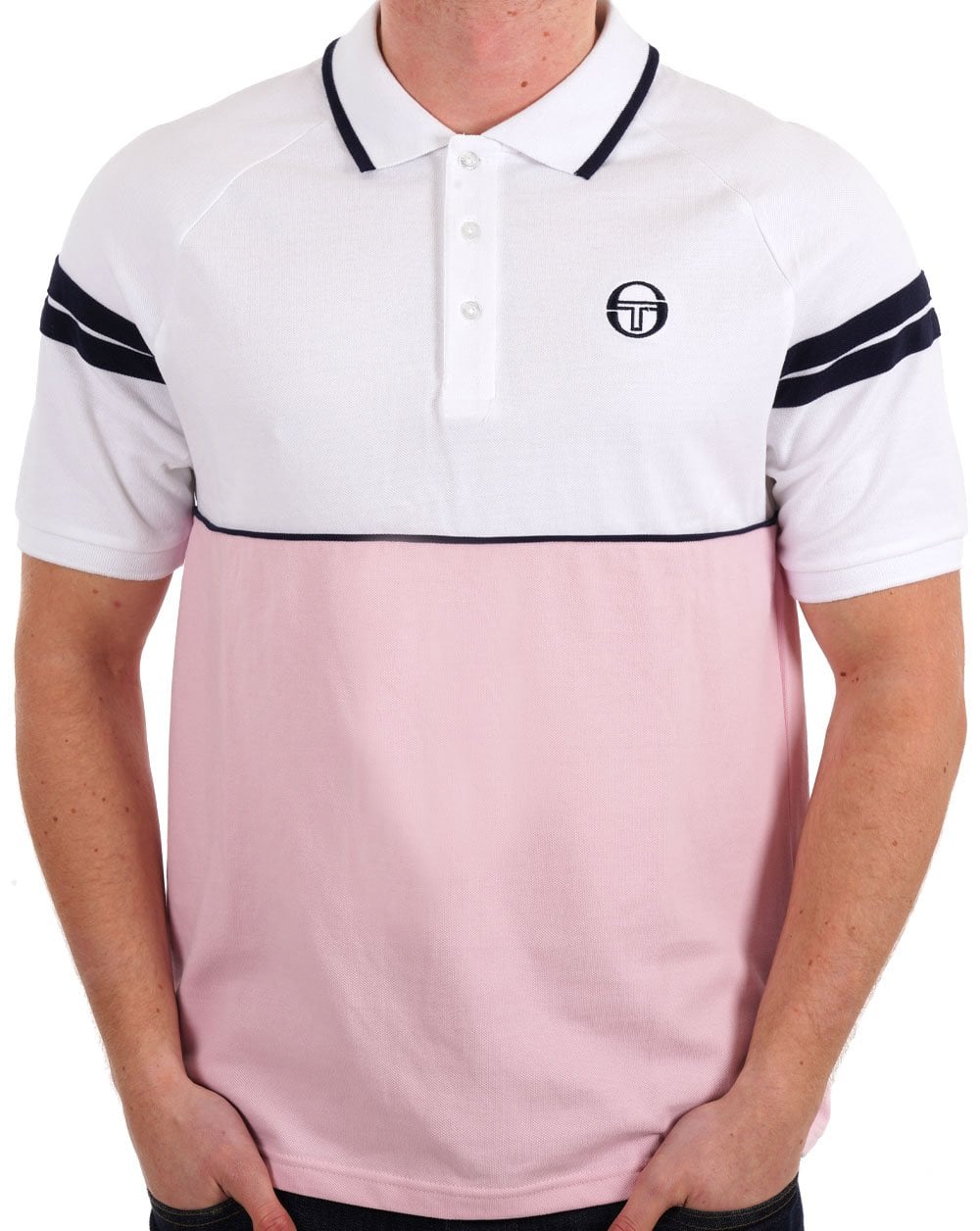 Sergio Tacchini Orion Polo Shirt White/Pink