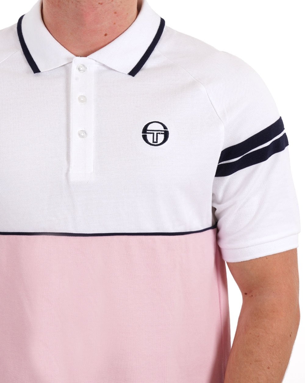 Sergio Tacchini Orion Polo Shirt White/Pink