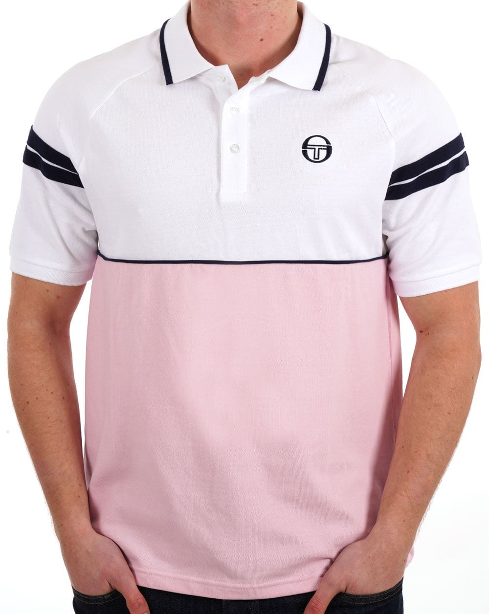 Sergio Tacchini Orion Polo Shirt White/Pink