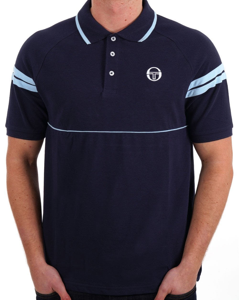 Sergio Tacchini Orion Polo Shirt Navy/Sky Blue