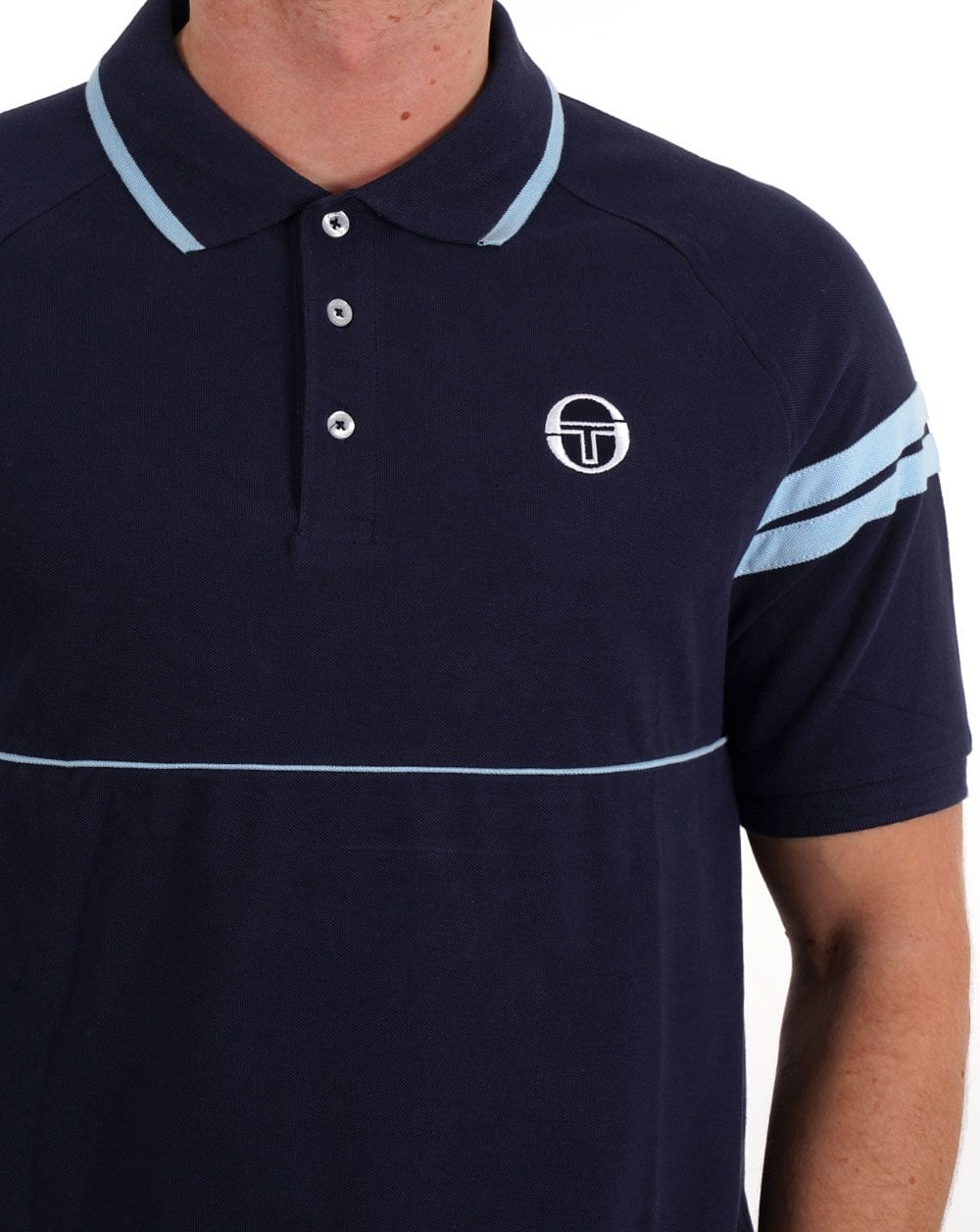 Sergio Tacchini Orion Polo Shirt Navy/Sky Blue