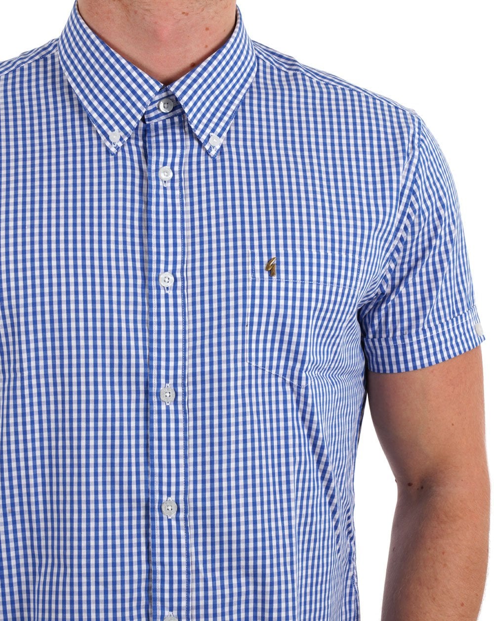 Gabicci Vintage Frazier Gingham SS Shirt Thames