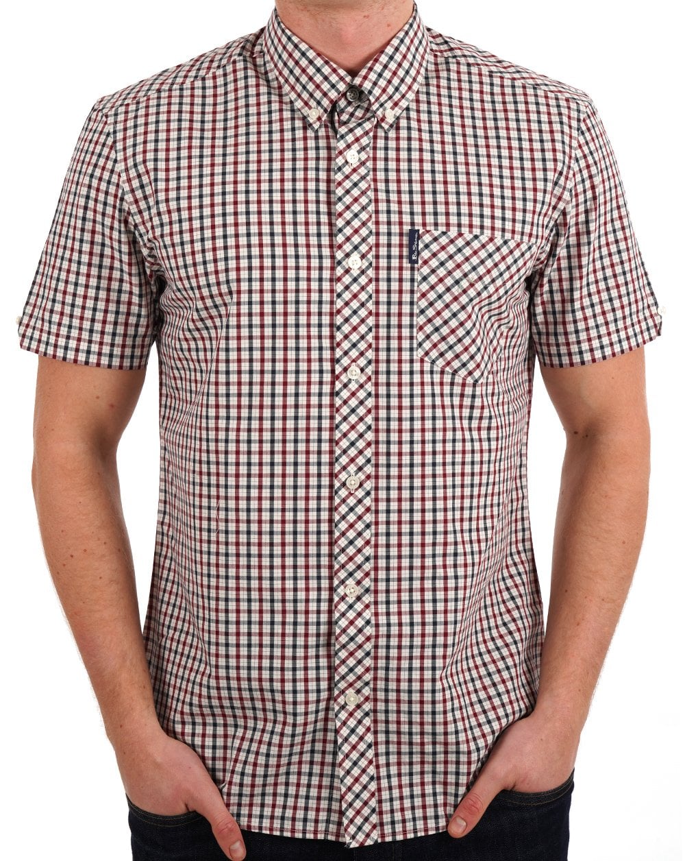 Ben Sherman House Check Short Sleeve Shirt Red