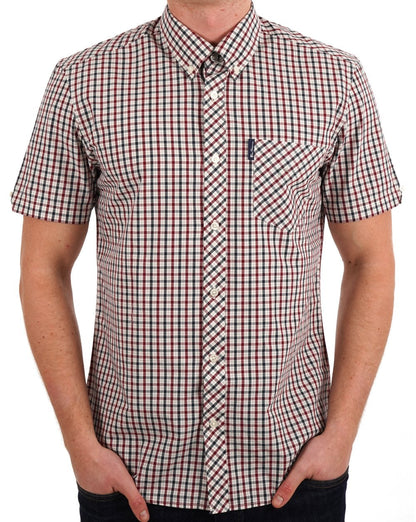 Ben Sherman House Check Short Sleeve Shirt Red
