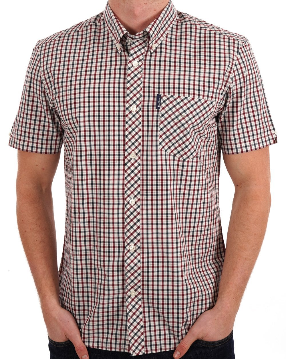 Ben Sherman House Check Short Sleeve Shirt Red