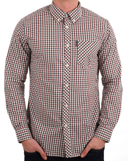 Ben Sherman House Check Shirt NAVY RED WHITE
