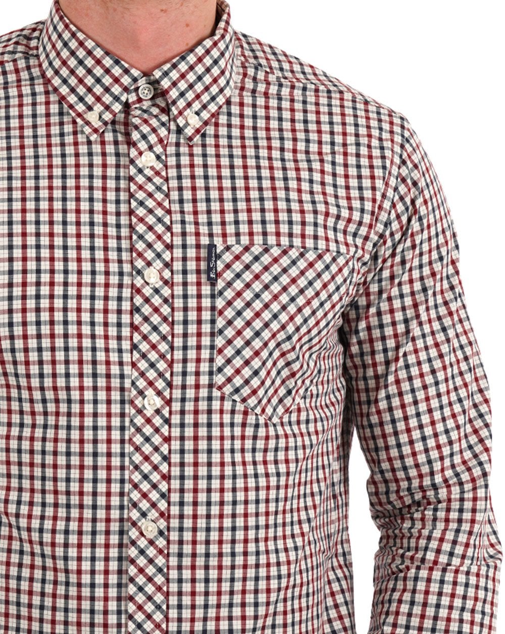 Ben Sherman House Check Shirt NAVY RED WHITE