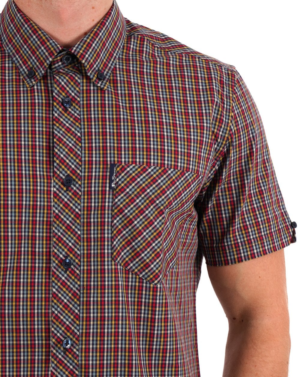 Ben Sherman Mini Gingham SS Shirt Scarlet