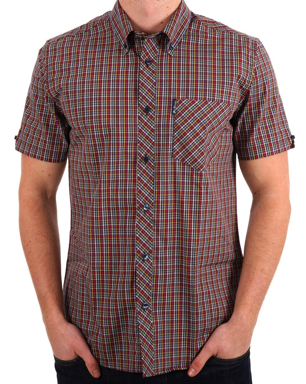 Ben Sherman Mini Gingham SS Shirt Scarlet