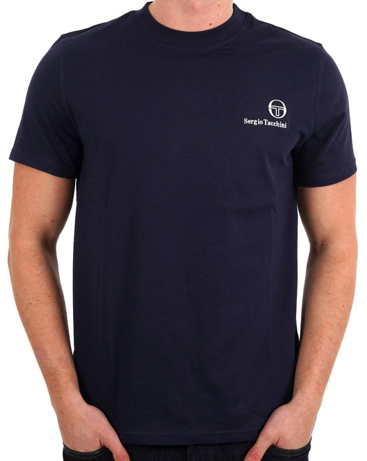 Sergio Tacchini Felton T Shirt Navy Blue