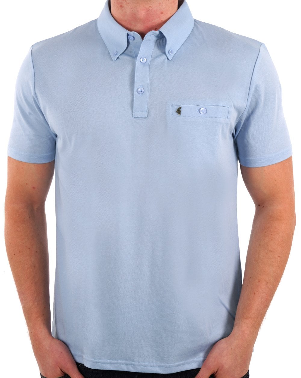 Gabicci Vintage Ladro Polo Shirt Sky Blue