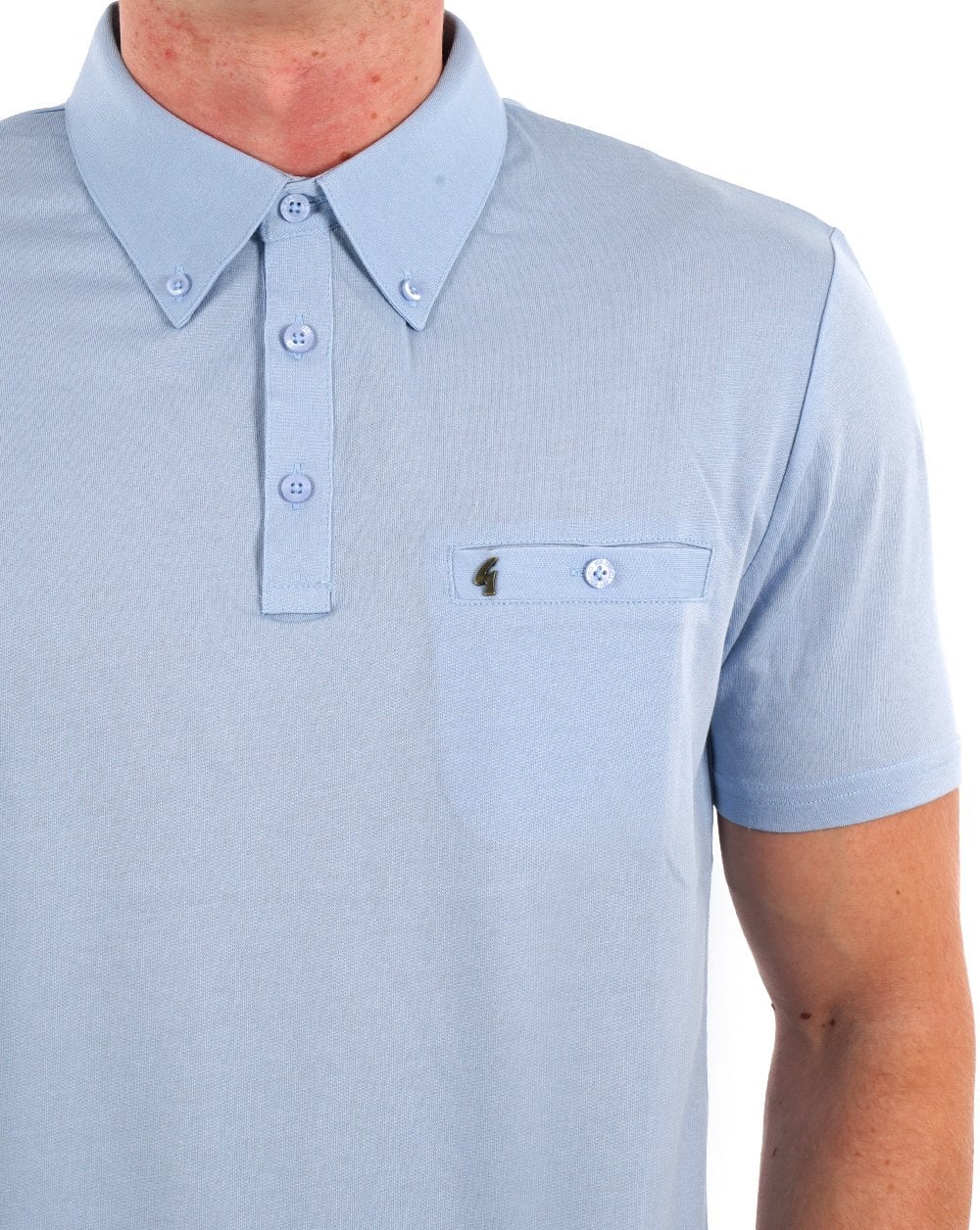 Gabicci Vintage Ladro Polo Shirt Sky Blue