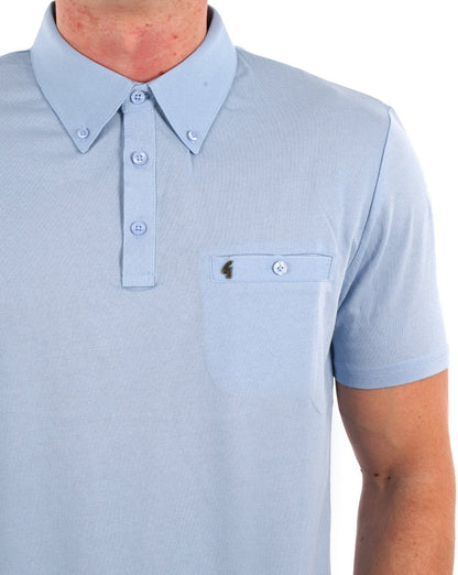 Gabicci Vintage Ladro Polo Shirt Sky Blue
