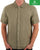 Benetton Linen Blend Short Sleeve Shirt Khaki