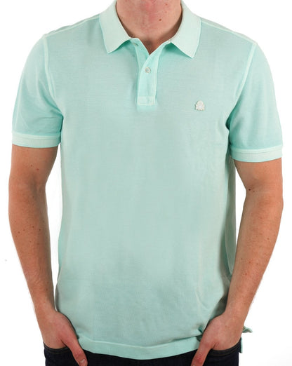 Benetton Logo Polo Washed Green