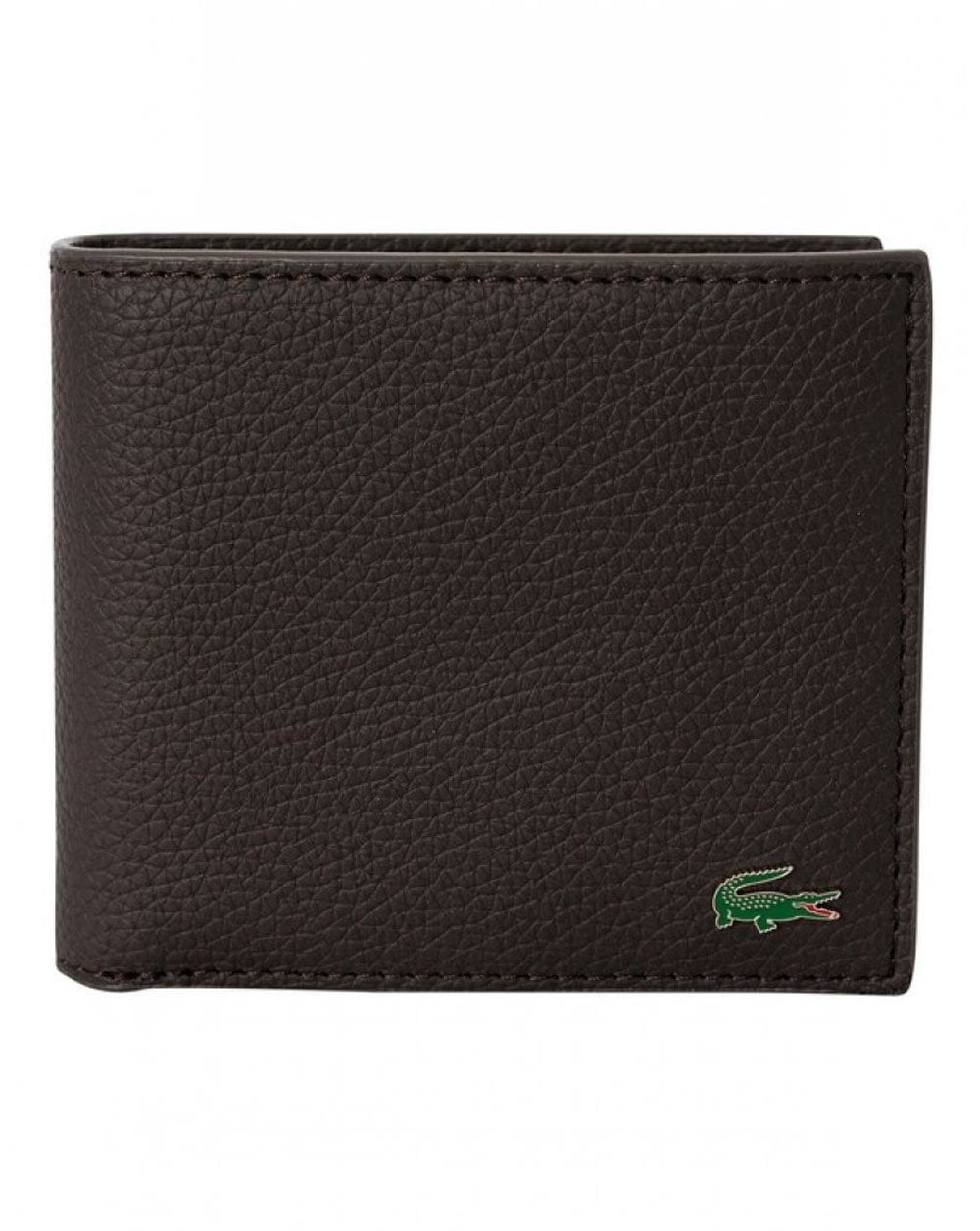 Lacoste Billfold Coin Wallet Brown