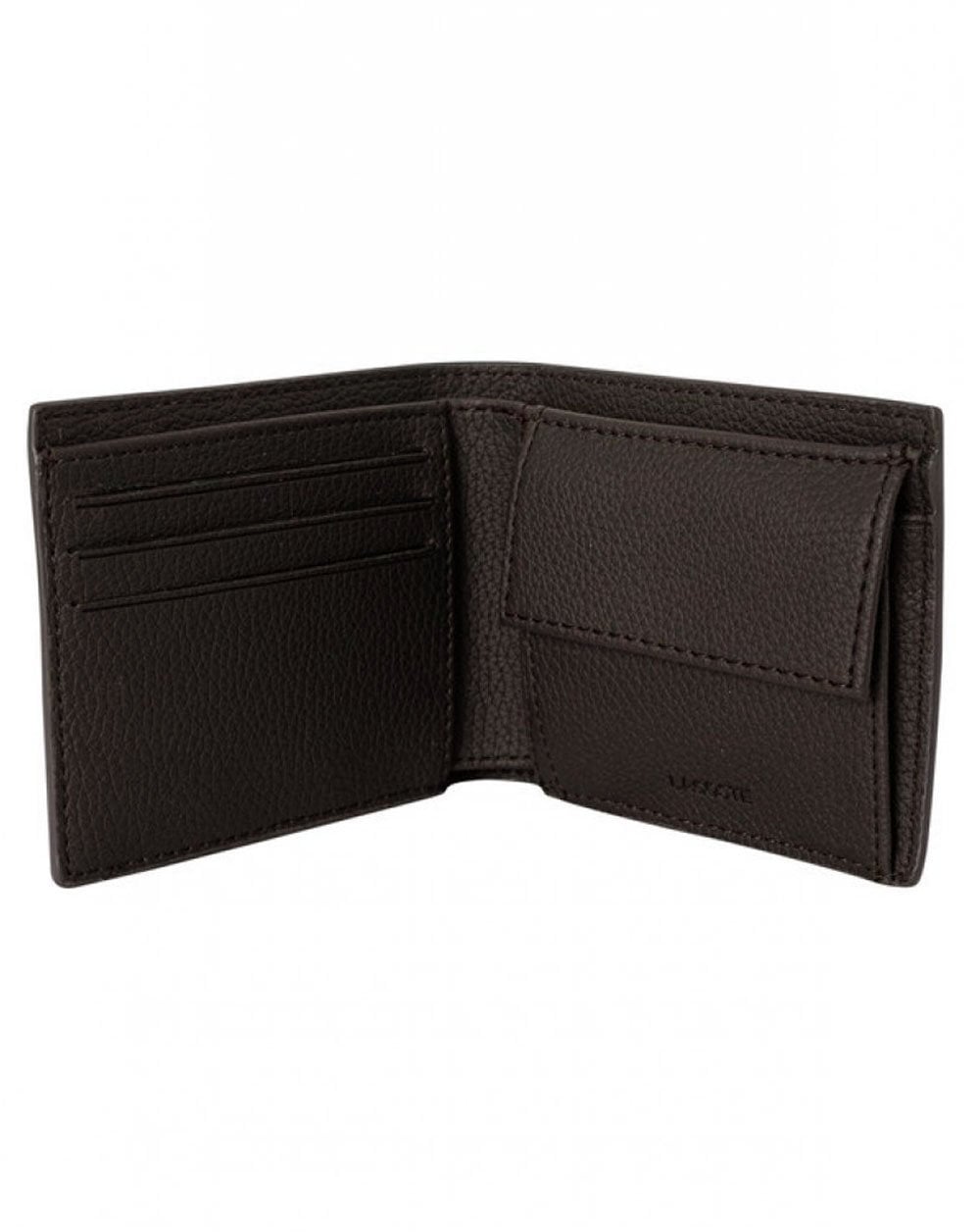 Lacoste Billfold Coin Wallet Brown