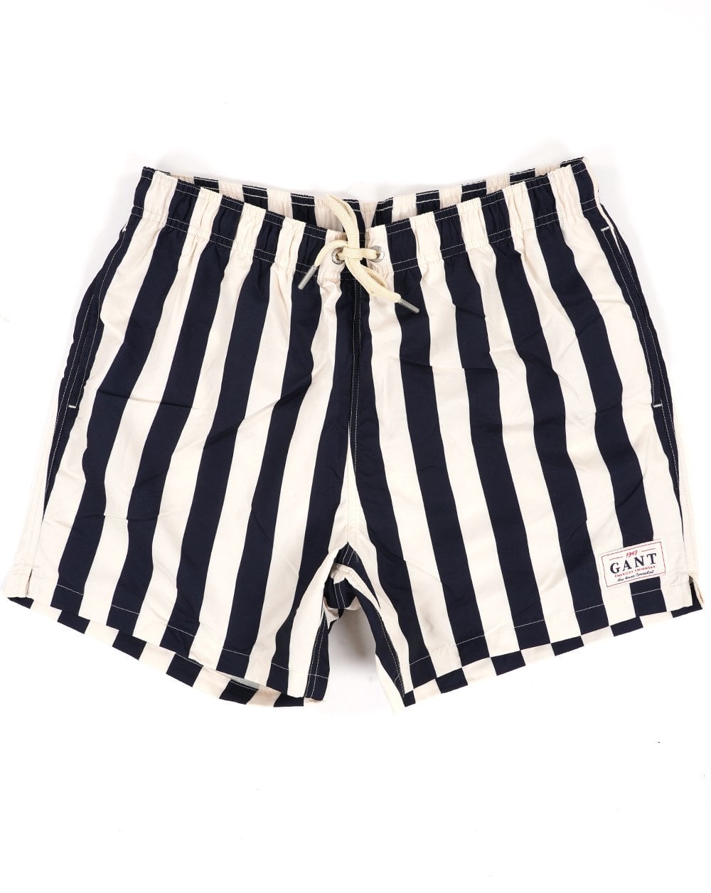 Gant Block Striped Swim Shorts Navy Blue