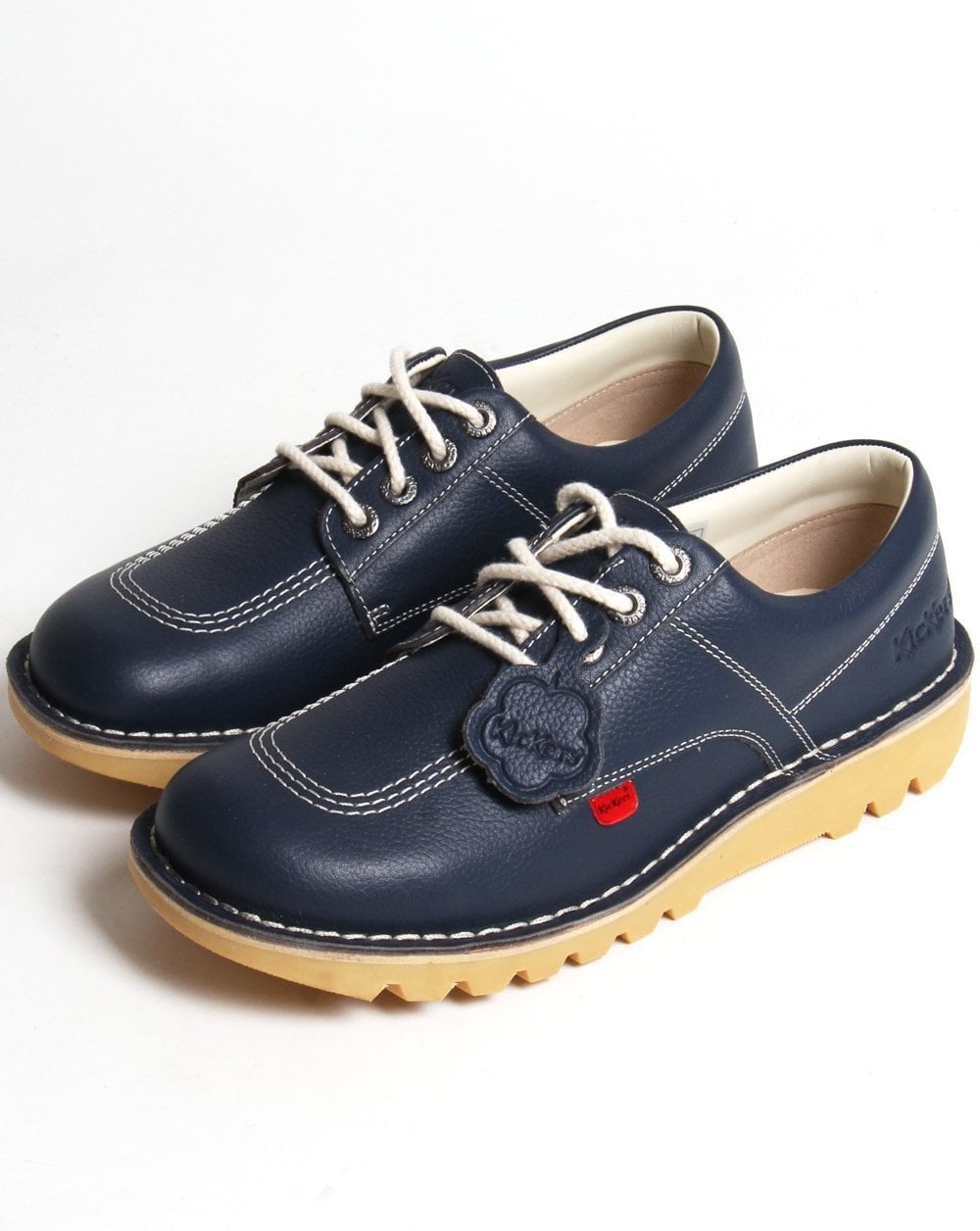 Kickers Kick Lo Leather Shoes Navy