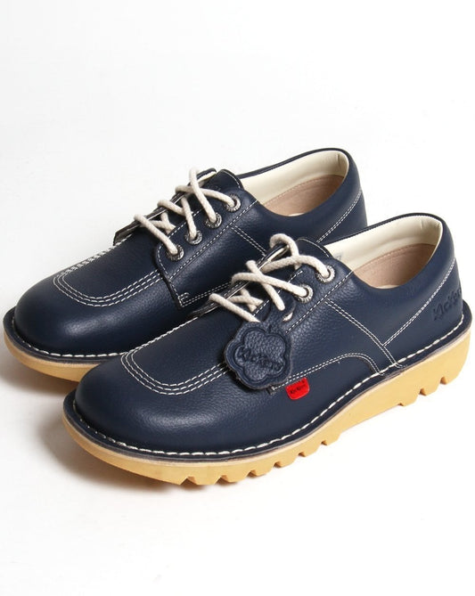 Kickers Kick Lo Leather Shoes Navy