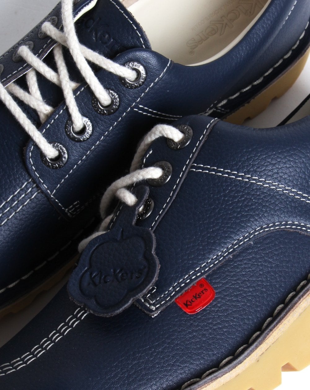 Kickers Kick Lo Leather Shoes Navy