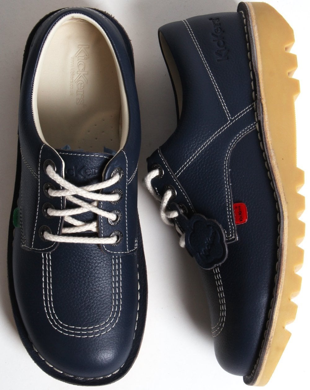 Kickers Kick Lo Leather Shoes Navy