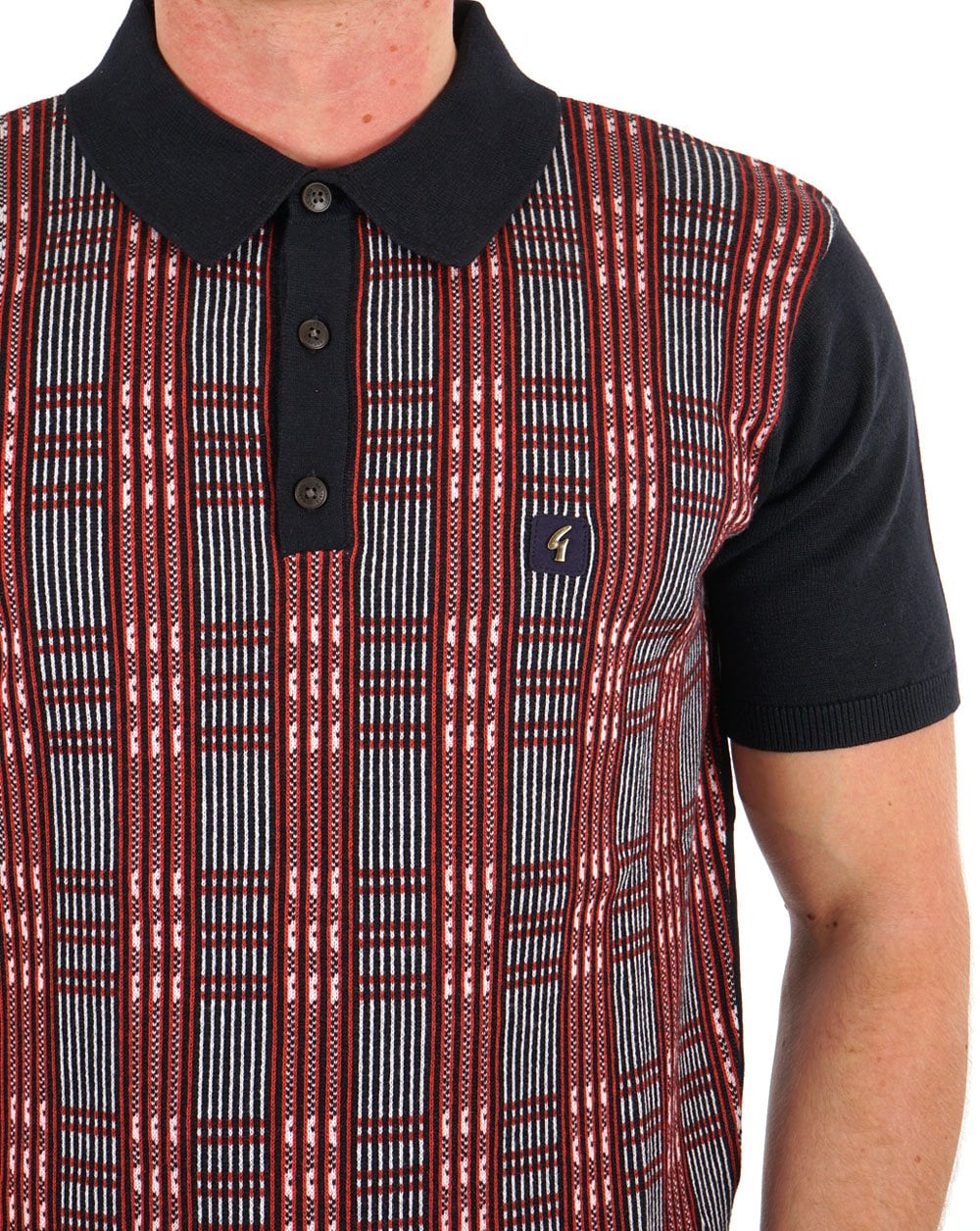 Gabicci Vintage Enrico Knitted Polo Navy