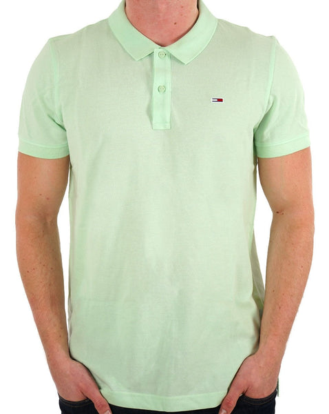 Tommy Jeans Slim Placket Polo Opal Green
