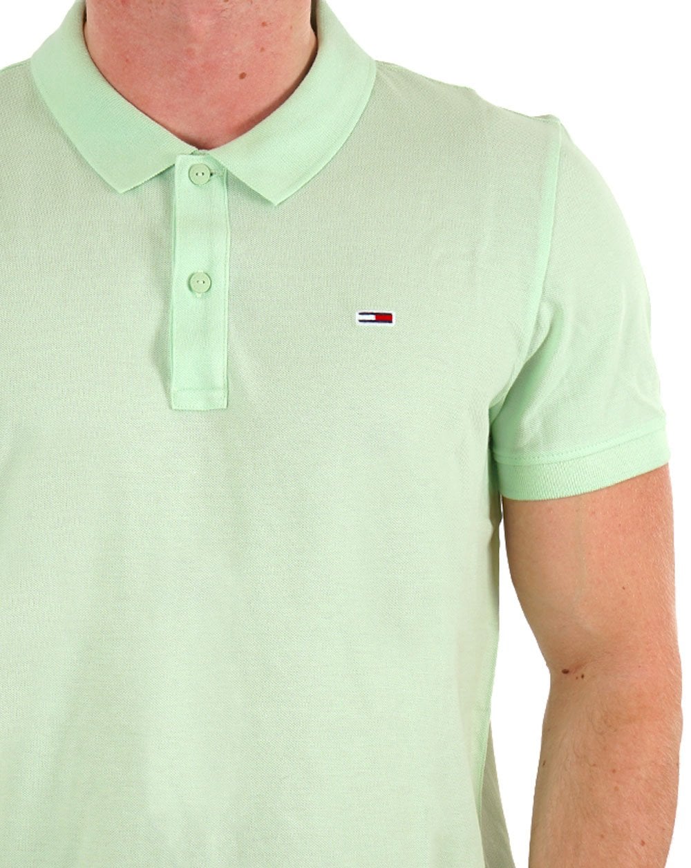 Tommy Jeans Slim Placket Polo Opal Green