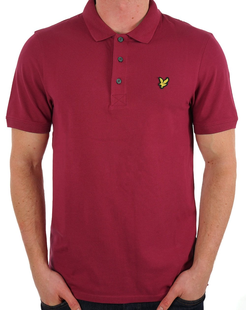Lyle & Scott Plain Polo Shirt Rich Burgundy