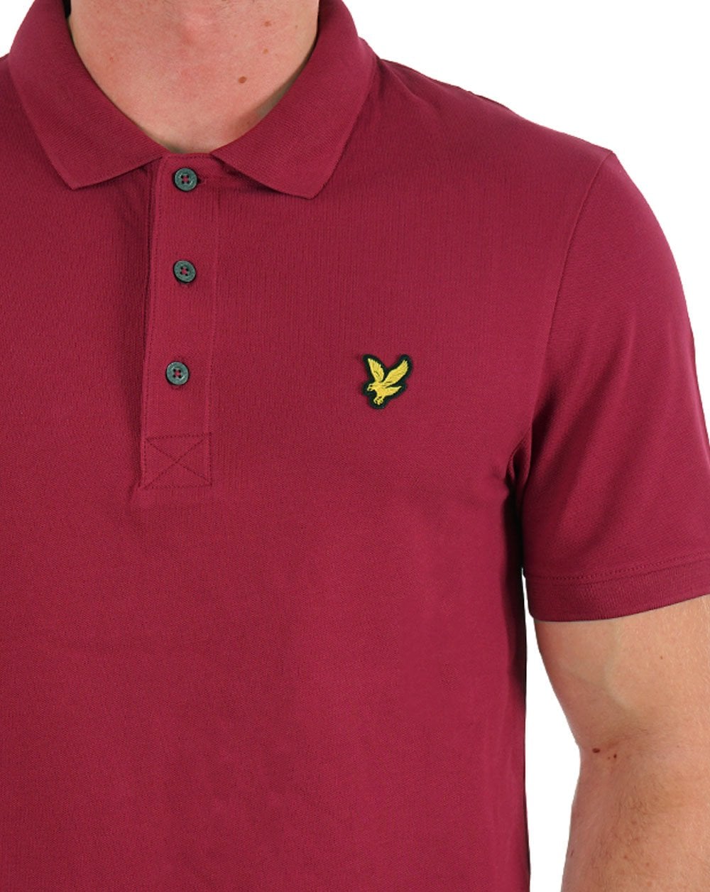 Lyle & Scott Plain Polo Shirt Rich Burgundy