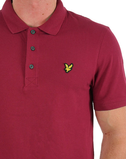 Lyle & Scott Plain Polo Shirt Rich Burgundy