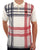 Trojan Check Panel Polo Shirt Ecru/Red