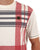 Trojan Check Panel T-shirt Ecru