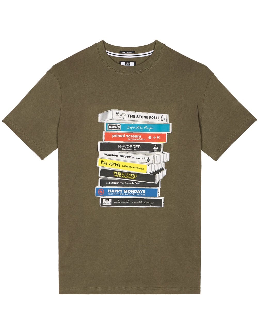 Weekend Offender Cassettes T-shirt Khaki Green