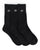 New Balance Patch Logo Sock 3 Pack Black