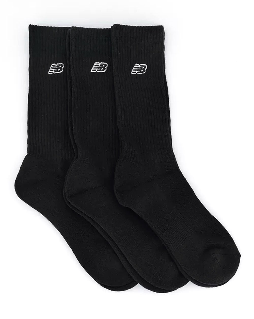 New Balance Patch Logo Sock 3 Pack Black